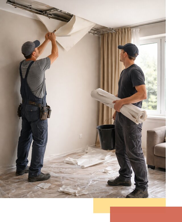 Демонтаж натяжного потолка в Лянторе быстро и аккуратно