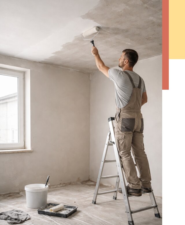 Грунтовка потолка в Лянторе от 2559 руб. — быстро и недорого | ОТДЕЛОЧНИК-Лнт