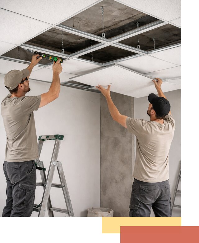 Монтаж потолка Армстронг под ключ в Лянторе