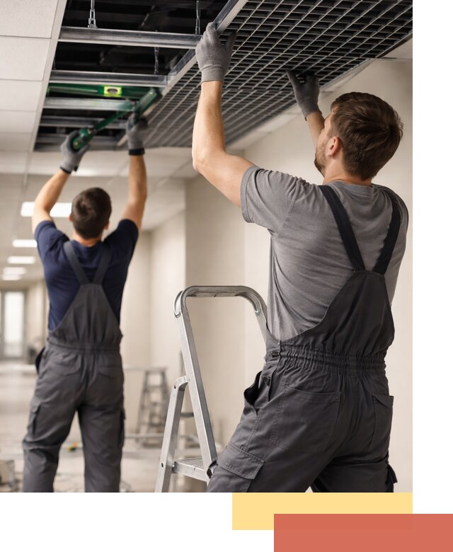 Монтаж потолка Грильято в Лянторе: установка под ключ качественно