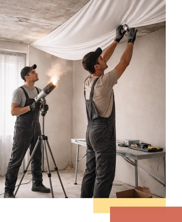 Установка натяжного потолка под ключ в Лянторе