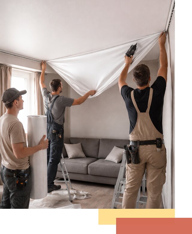 Монтаж сатинового натяжного потолка в Лянторе качественно и быстро