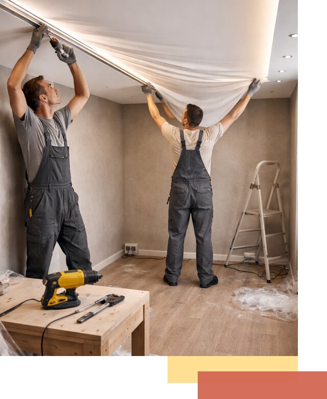 Монтаж натяжного потолка с подсветкой в Лянторе цена и сроки