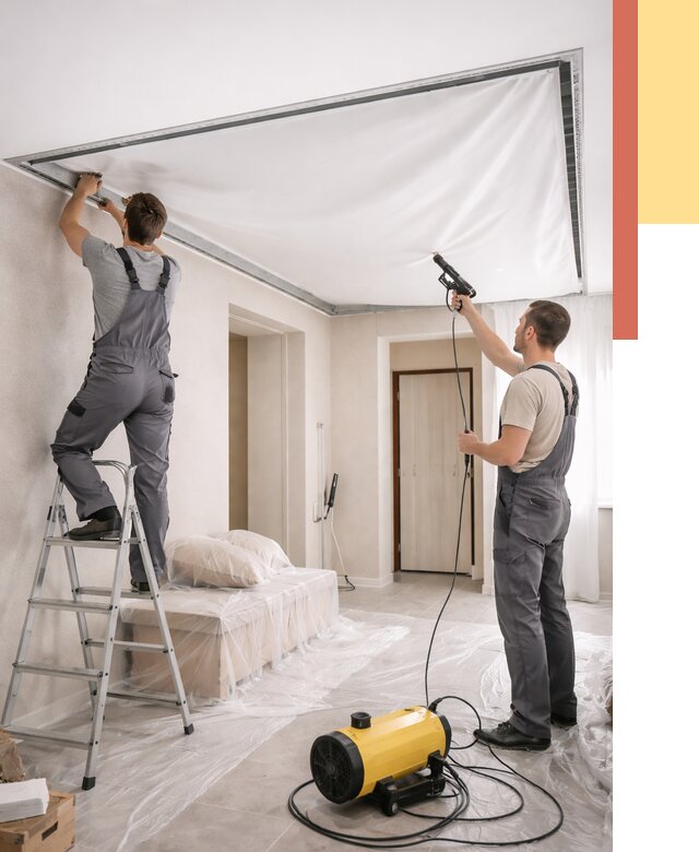 Монтаж натяжного потолка в прихожей в Лянторе от 2713 руб. под ключ | ОТДЕЛОЧНИК-Лнт