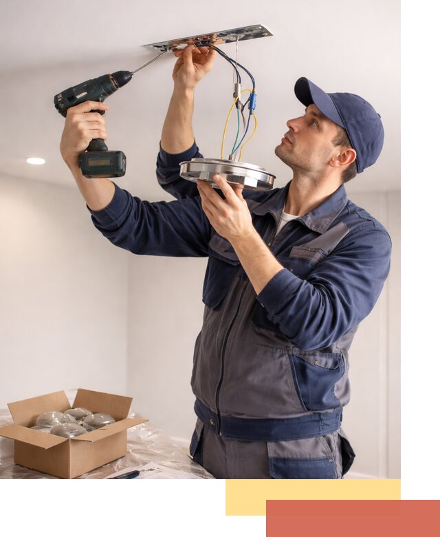 Установка люстры в натяжной потолок в Лянторе