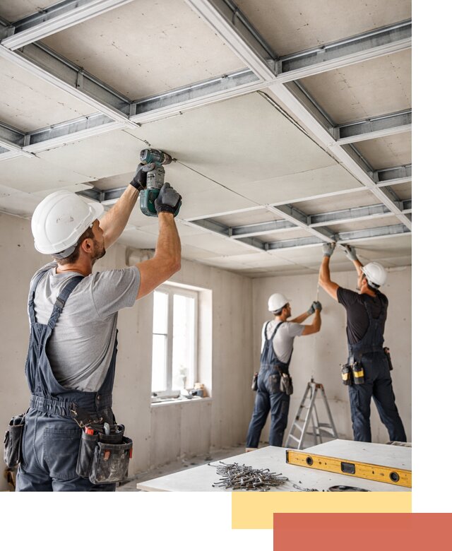 Кессонный потолок из гипсокартона под ключ в Лянторе