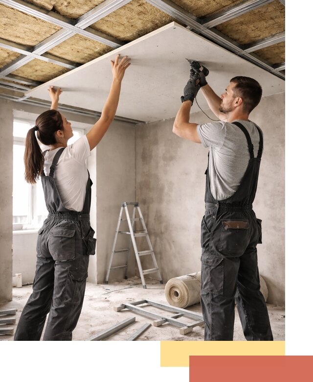 Звукоизоляция потолка из ГКЛ в Лянторе профессионально и надежно