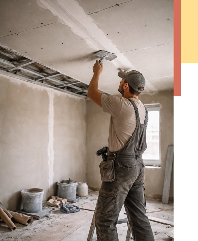 Ремонт потолка из гипсокартона в Лянторе от 665 руб./м² — быстро и недорого | ОТДЕЛОЧНИК-Лнт