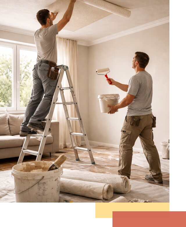 Поклейка обоев на потолок в Лянторе — качественно и быстро