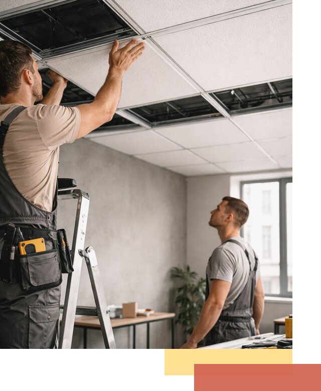 Монтаж потолочной плитки в Лянторе качественно и в срок