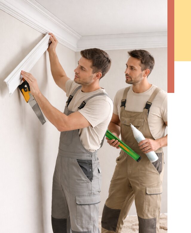 Монтаж потолочного плинтуса в Лянторе от 2355 руб. — быстро и недорого | ОТДЕЛОЧНИК-Лнт