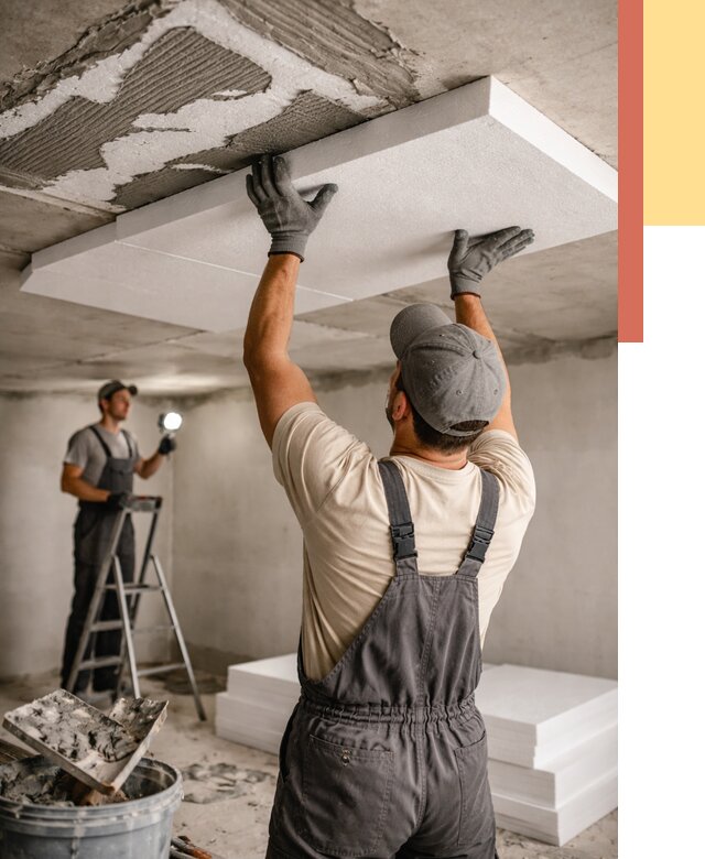 Утепление потолка пенопластом в Лянторе от 4607 руб/м2 — недорого и быстро | ОТДЕЛОЧНИК-Лнт